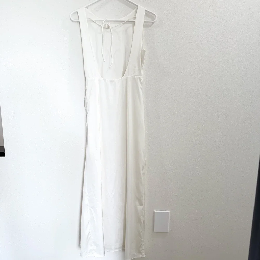 Abercrombie Draped Skirt Maxi Dress Wedding Graduation Boho Party Maxi Dress S